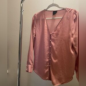 Rachel Zoe Polka Dot V-neck Long sleeve